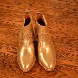 Gold Metallic Booties
